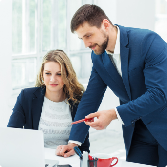 two architects discussing about project